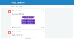 Desktop Screenshot of freeforumranks.com